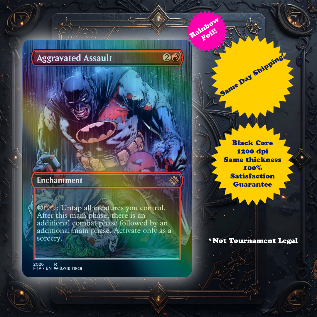 Aggravated Assault - Foil High Quality Custom Art Playtest card for MTG - EDH