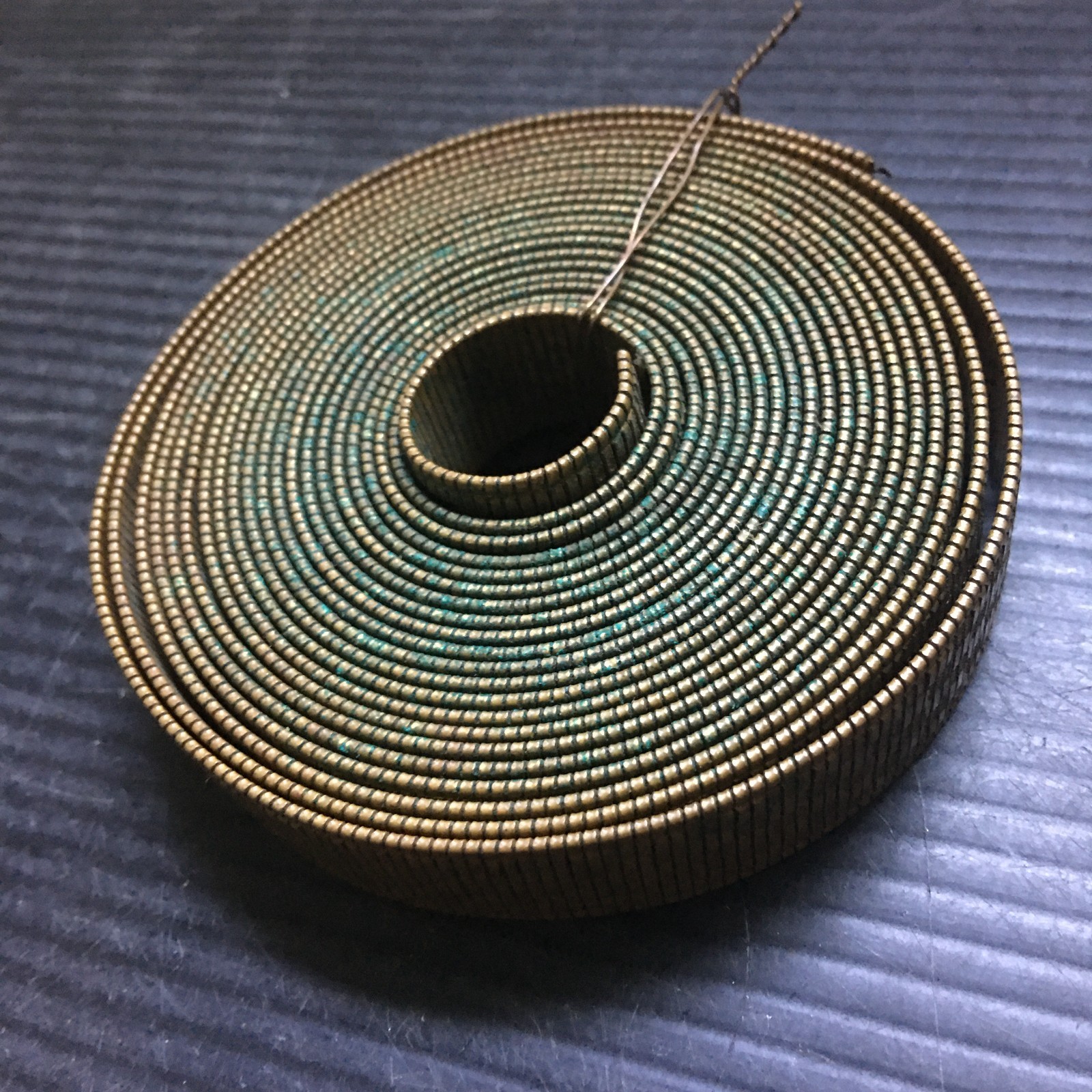 Vintage woven copper webbing Belt 5/8\ Vintage woven copper webbing Belt 5/8\