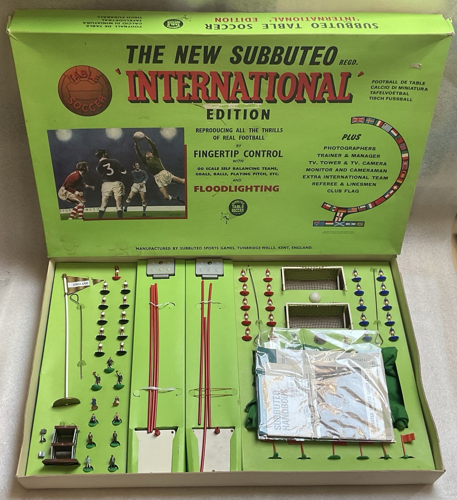 Subbuteo International Edition Boxed Set 1970s Very Near Complete Nice Example