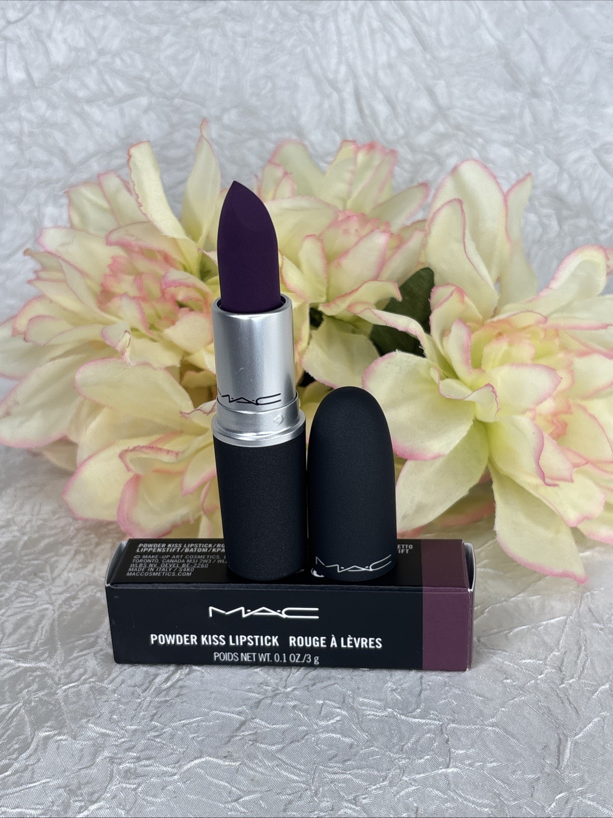 MAC Powder Kiss Lipstick - 919 P For Potent - Full Size New In Box Disc FreeShip