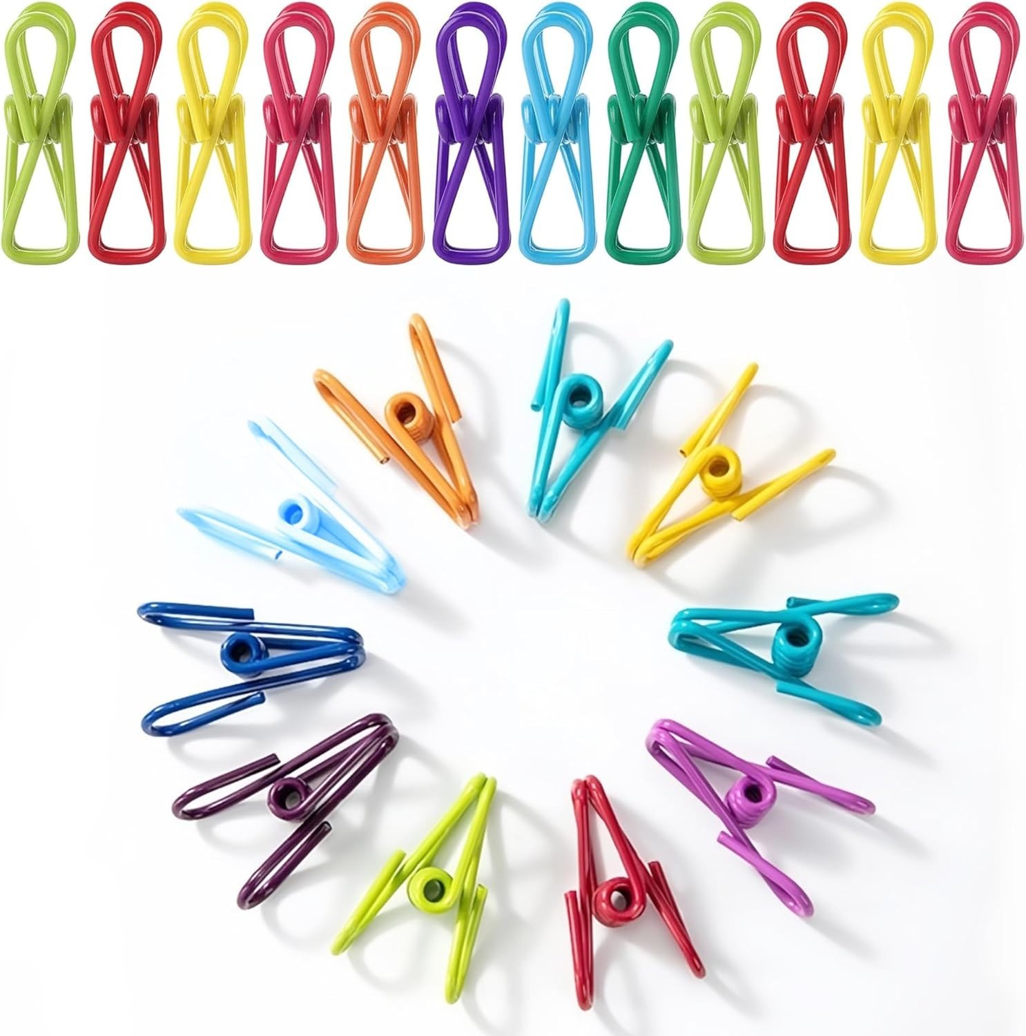 45 Pcs Chip Clips - 2 Inch Random Multi-Colored Waterproof Metal Clothes Pins 45 Pcs Chip Clips - 2 Inch Random Multi-Colored Waterproof Metal Clothes Pins