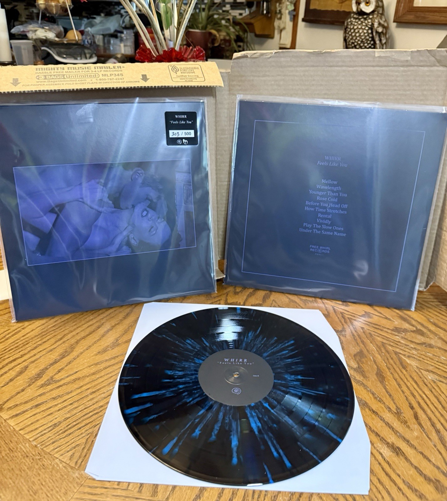 WHIRR Feels Like You LP Black Ice w/ Aqua Splatter Vinyl LE Hand-#’rd 3** /500