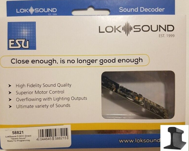 ESU 58821 ~ New 2026 ~ LokSound V5.0 Direct Sound DCC Blank Decoder ~ PNP Style