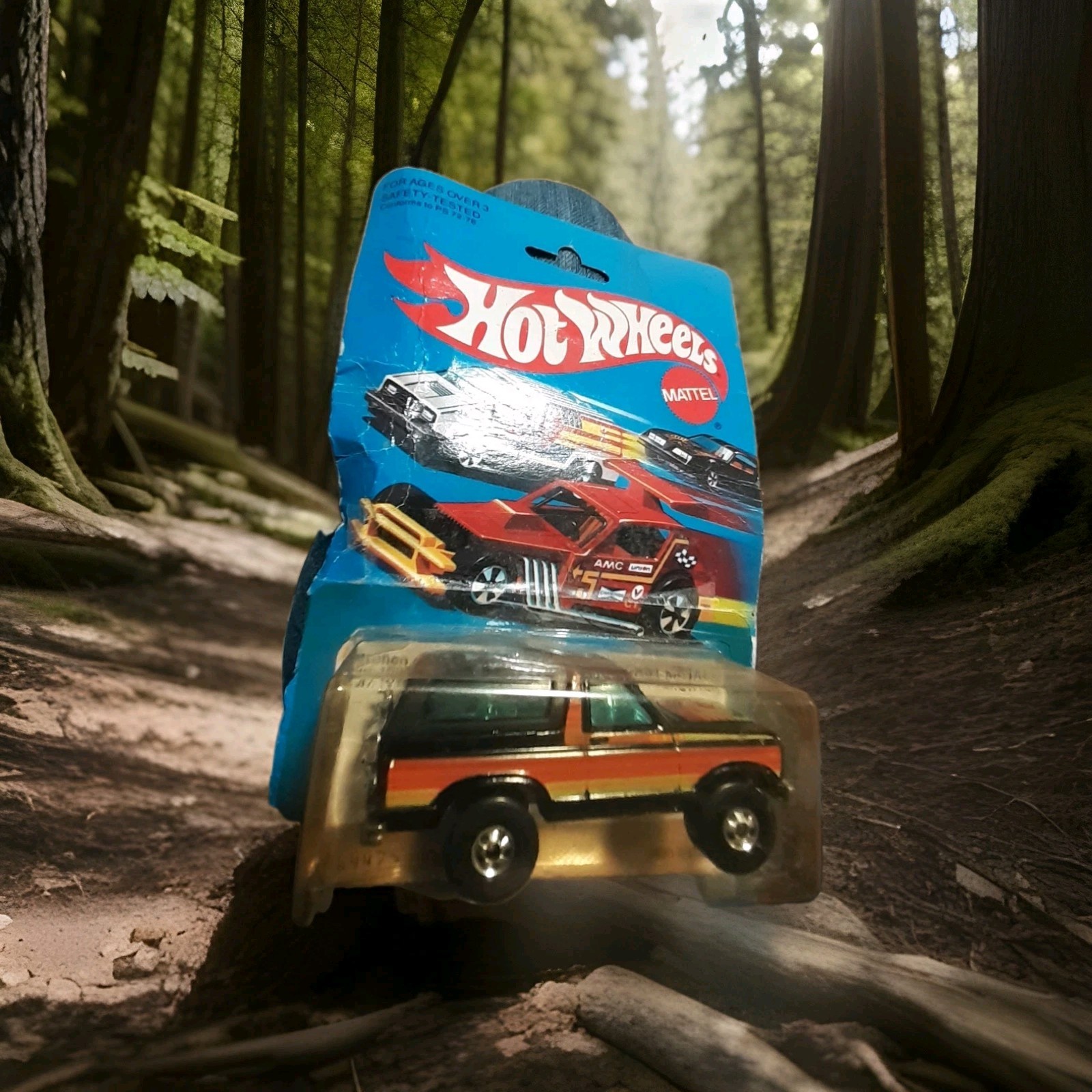 1981 Hot Wheels Ford Bronco 4-Wheeler Hong Kong base #1690 never opened Rare