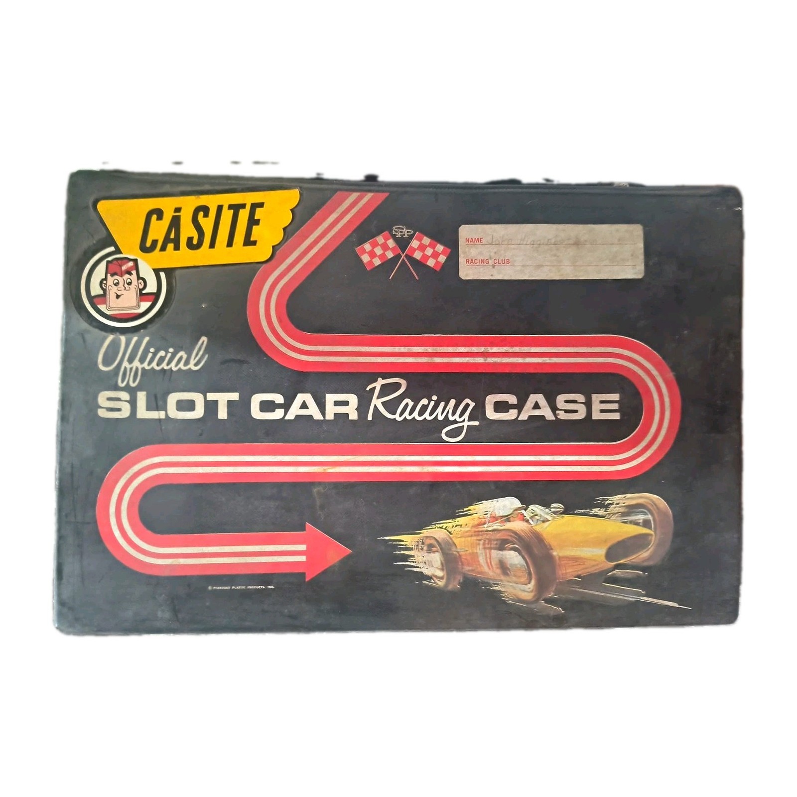 CASITE Slot Car Racing Case w/ HO Slot Cars, Parts & Accessories, Vintage 1970