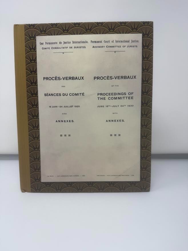 Procs-Verbaux of the Proceedings of the Committee June 16th-July 24th 1920 Procs-Verbaux of the Proceedings of the Committee June 16th-July 24th 1920