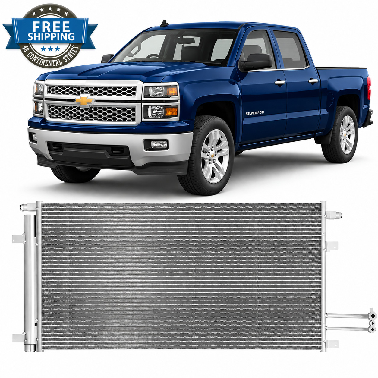 AC Condenser For 2014-18 Chevy Silverado 1500 GMC Sierra 1500 GM3030306 84537373 AC Condenser For 2014-18 Chevy Silverado 1500 GMC Sierra 1500 GM3030306 84537373
