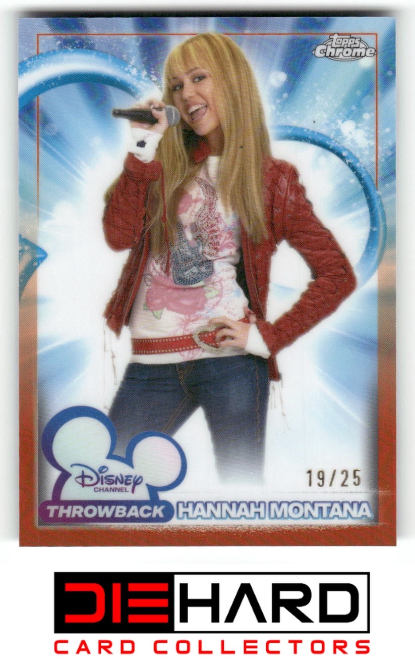 2026 Topps Chrome Disney #DC-3 Hannah Montana /25 Orange Refractor RMH