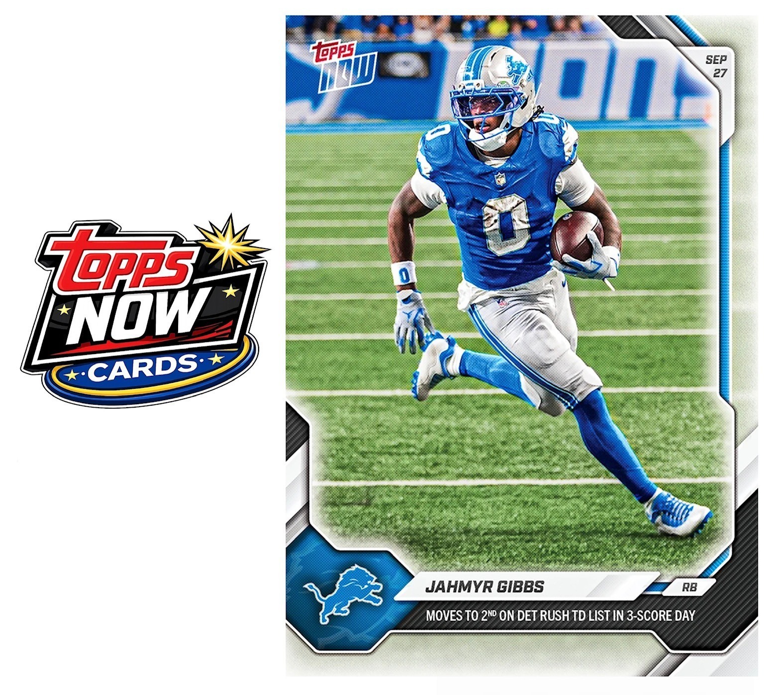2026 Topps Now NFL #31 Jahmyr Gibbs Detroit Lions - PRESALE