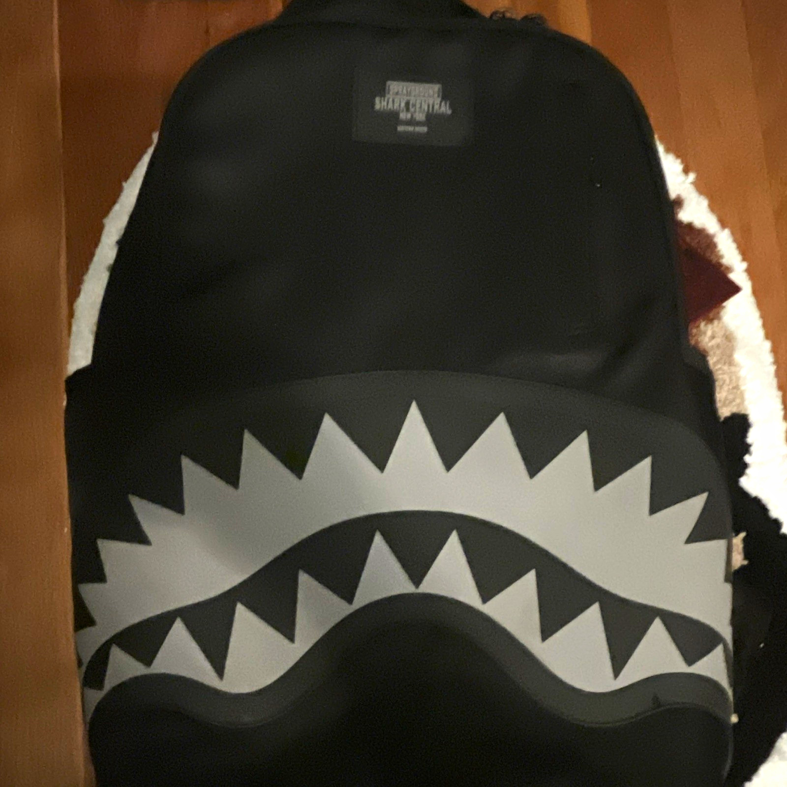 Sprayground Shark Mouth Backpack spectral black dark mode Sprayground Shark Mouth Backpack spectral black dark mode