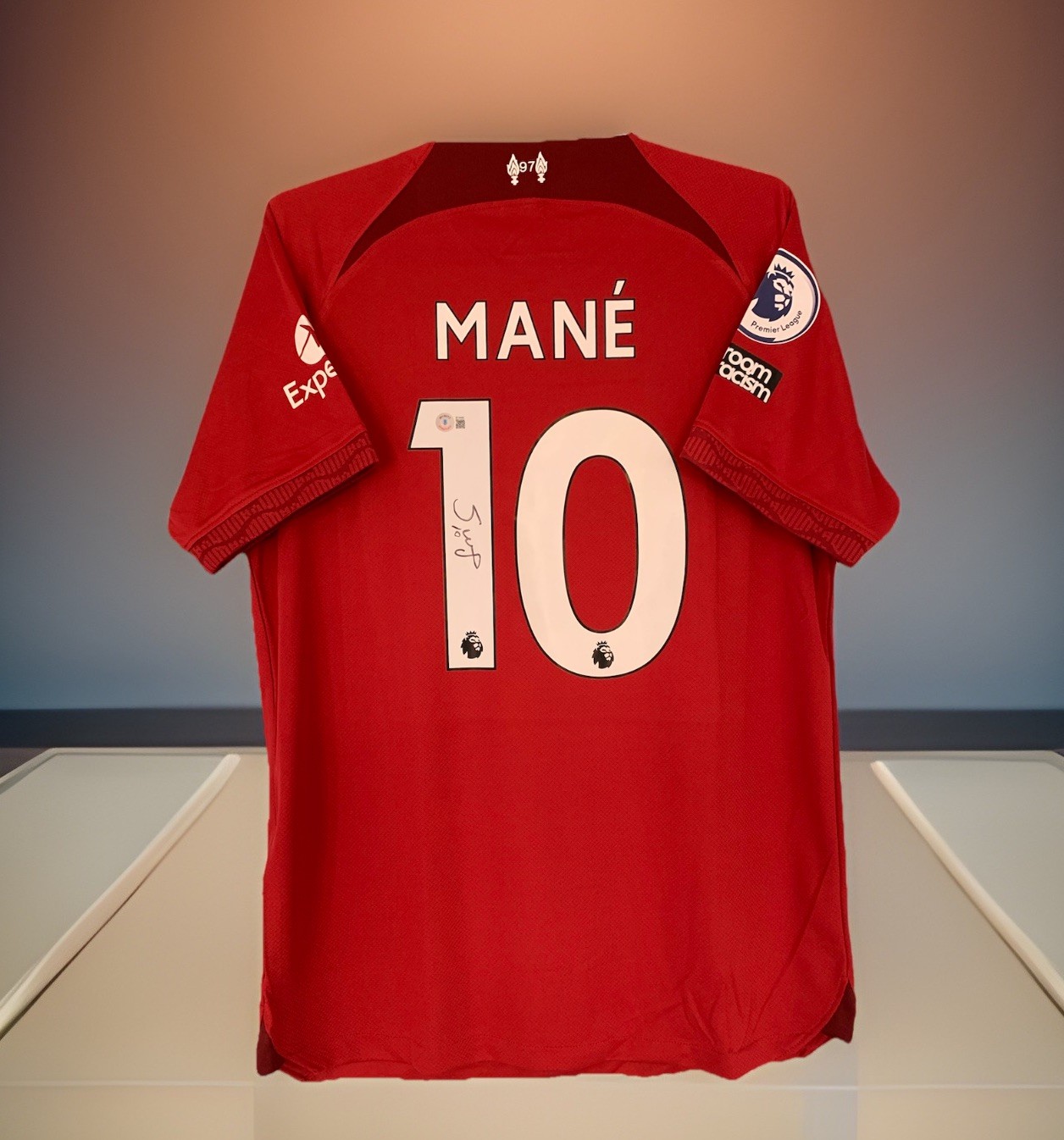 Sadio Mane Signed Autographed Liverpool 2022/23 Home Jersey with Beckett COA