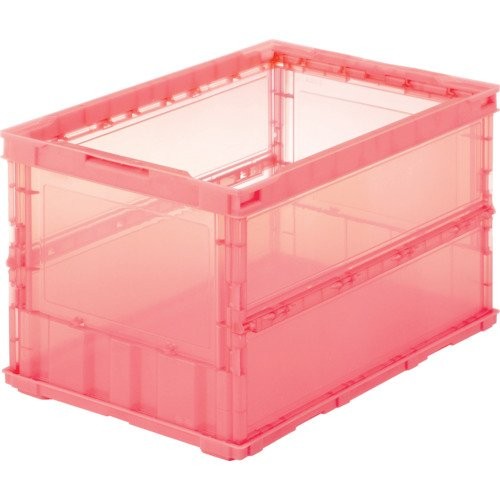 TRUSCO Thin Folding Container 50L Red TSK-O50B-R x 2
