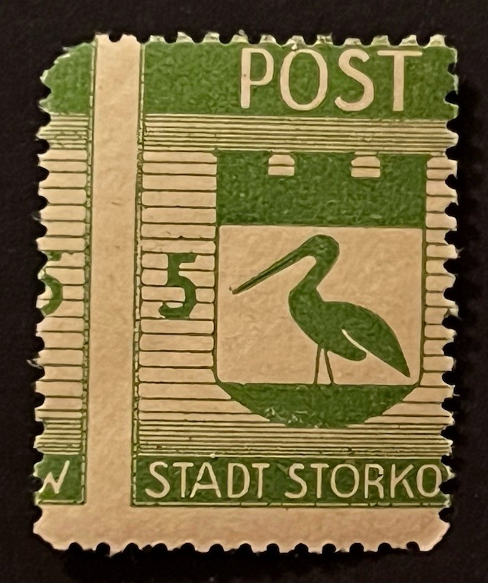 Travelstamps: 1945-46 Germany Local Post Stamps Mi 11a Miscut Error Mint MNH OG Travelstamps: 1945-46 Germany Local Post Stamps Mi 11a Miscut Error Mint MNH OG