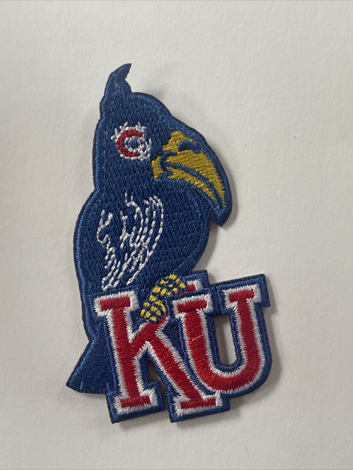KU Kansas Jayhawks Vintage RARE Embroidered Iron On Patch  3\