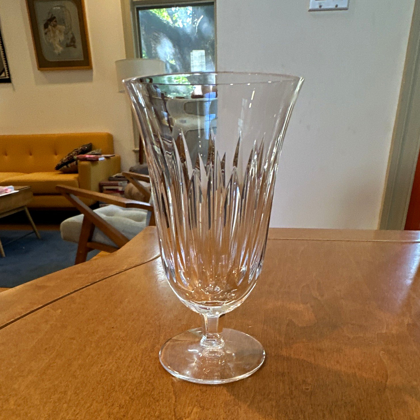 Retired Waterford Crystal Stemmed Iced Tea Glasses. Carina Pattern