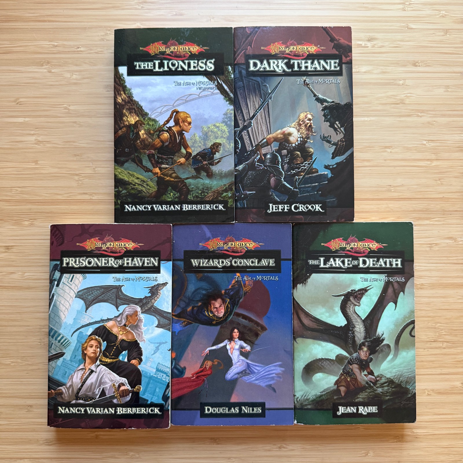 LOT Dragonlance The Age of Mortals 2-6 Crook Rabe Berberick Niles 2000s PB