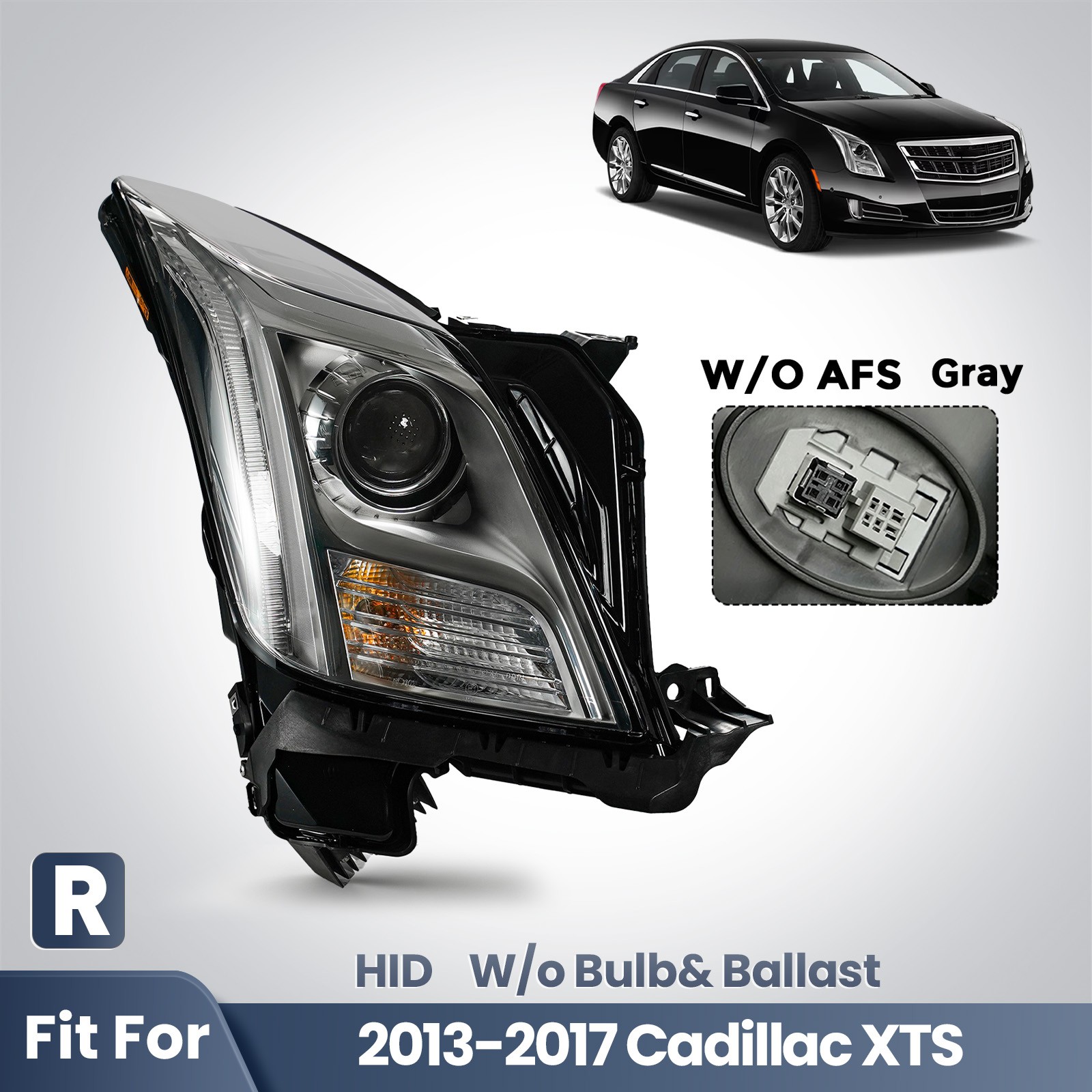 HID/Xenon Headlight For 2013-2017 Cadillac XTS w/o AFS w/o Bulb& Ballast Right HID/Xenon Headlight For 2013-2017 Cadillac XTS w/o AFS w/o Bulb& Ballast Right