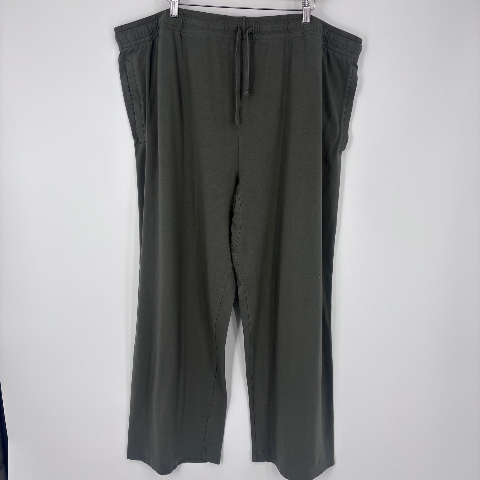 SKIMS Lounge Pants Mens 3X Gray Cotton Blend Drawstring Relaxed Sleepwear Casual