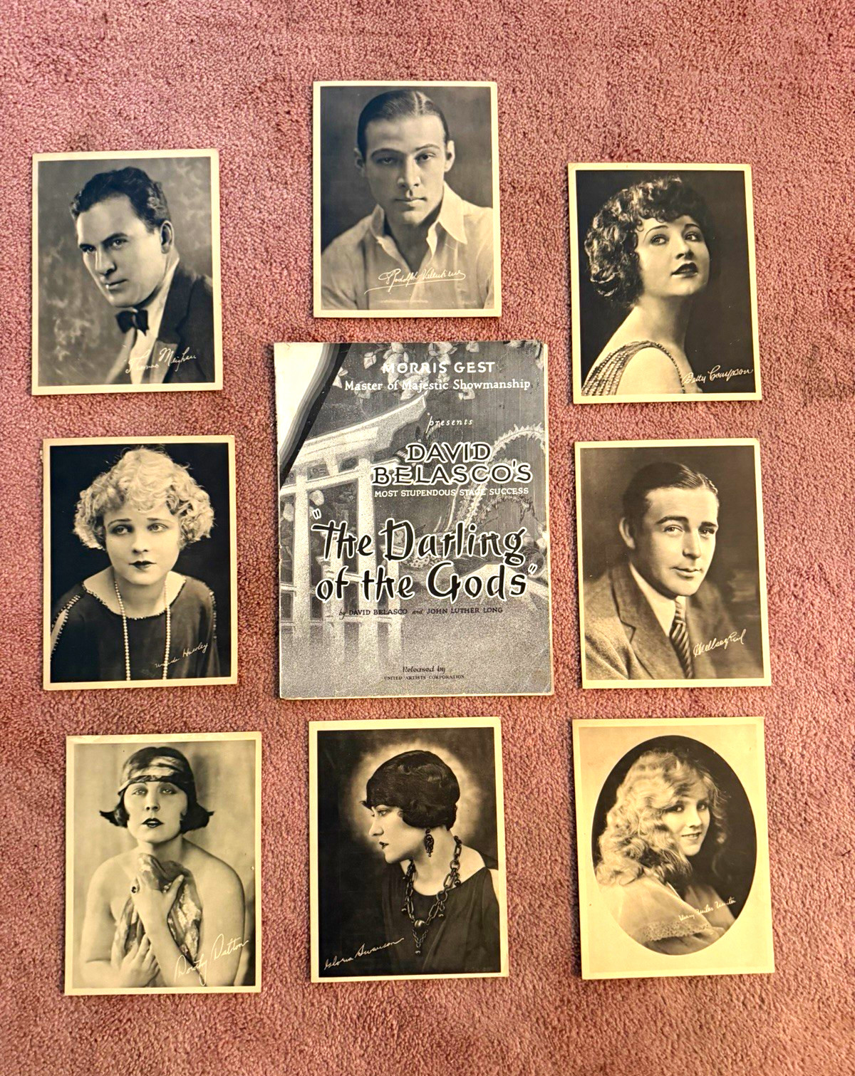 Vtg 1922-1926 Silent Movie Mega Lot:8 Actor Portraits & United Artists Pressbook