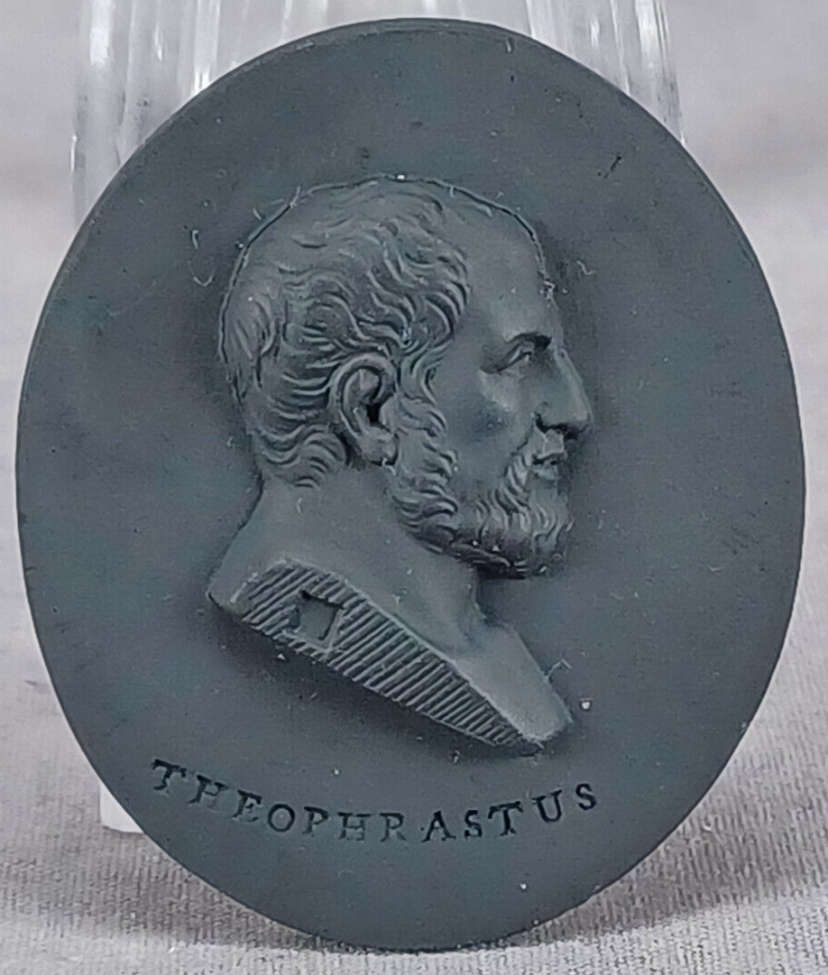 Wedgwood Theophrastus Black Basalt Portrait Medallion Plaque C.1780-1795 B Wedgwood Theophrastus Black Basalt Portrait Medallion Plaque C.1780-1795 B