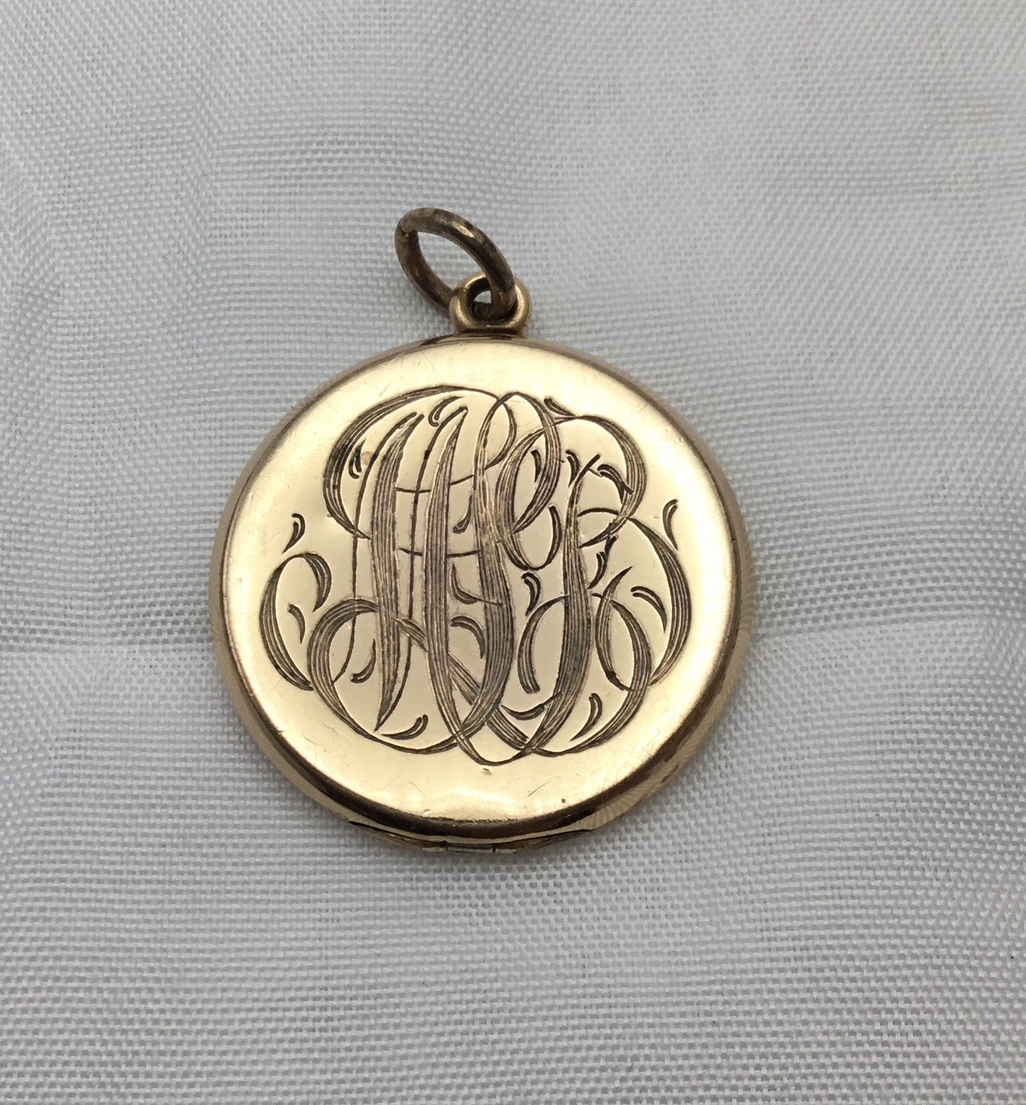 Antique W&H CO Gold Filled Locket Pendant