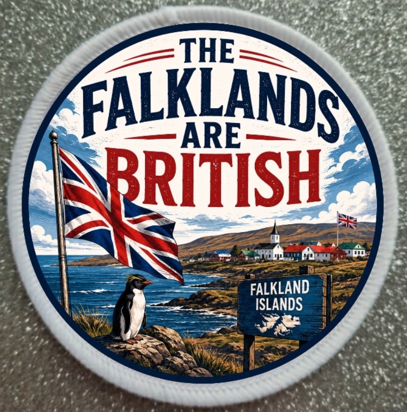 3 Inch The Falklands Are British Falkland Islands Iron / Sew on Patch Badge 