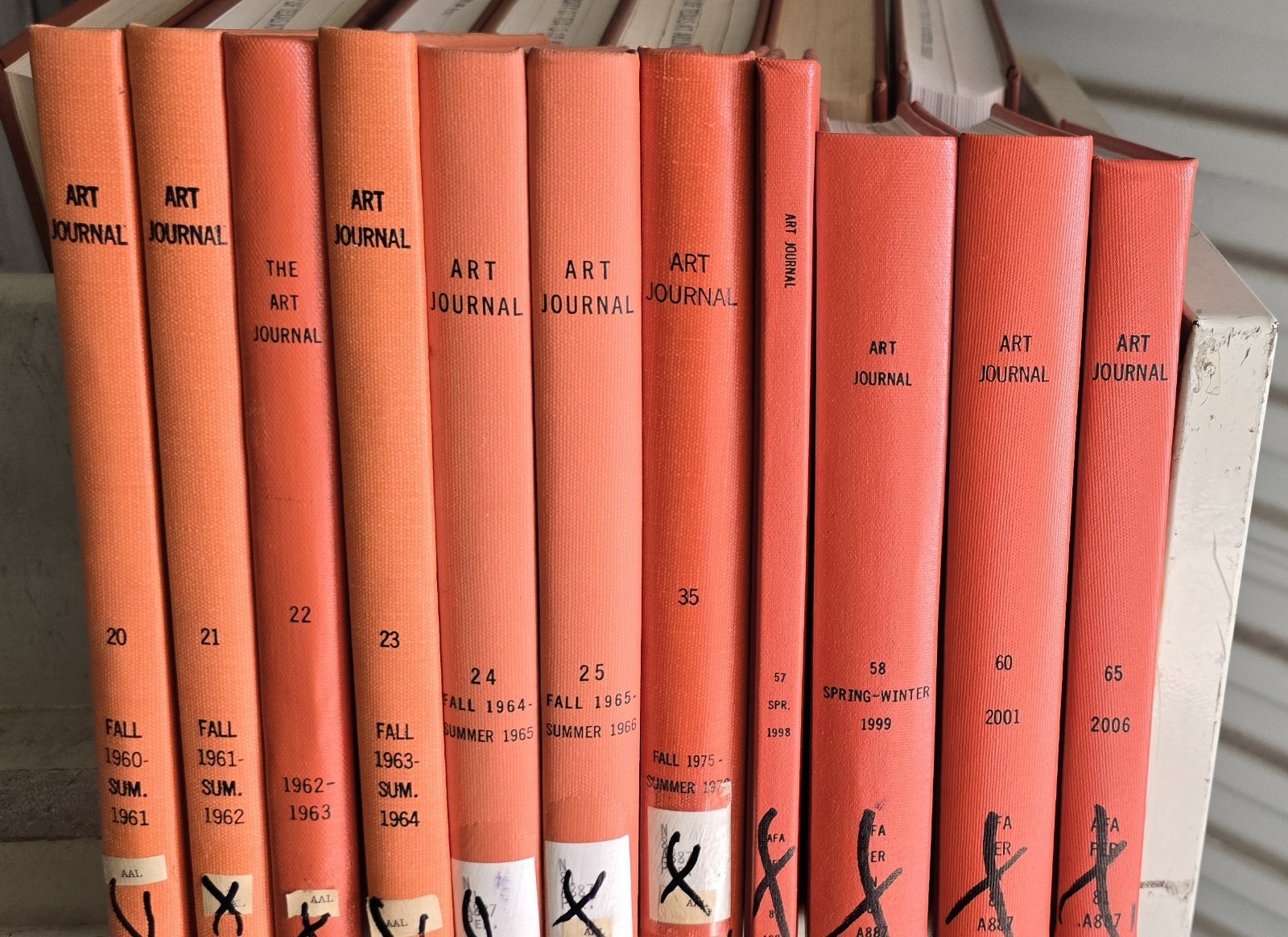 Art Journal Lot Vols. 20–25, 35, 57, 58, 60, 65 (1960–2006)