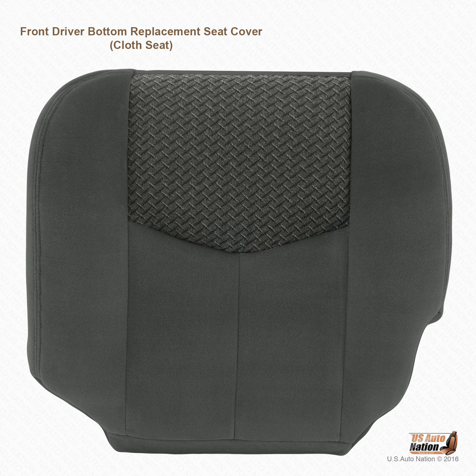 2003 2004 Chevy Avalanche 1500 & 2500 Driver Bottom Cloth Seat Cover Dark Gray