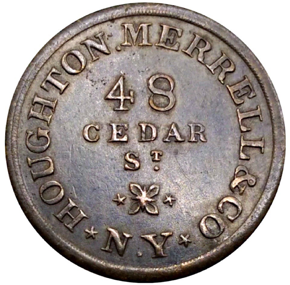 (1847) New York NY 359b (R-6) Houghton & Merrell & Co Merchant Token