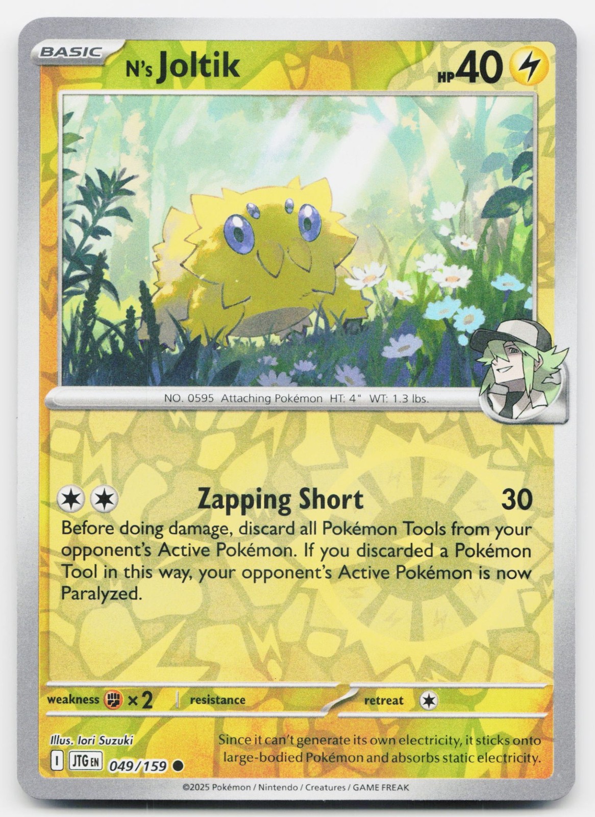 N\'s Joltik Reverse Holofoil [JTG - 049/159] Common Pokemon TCG