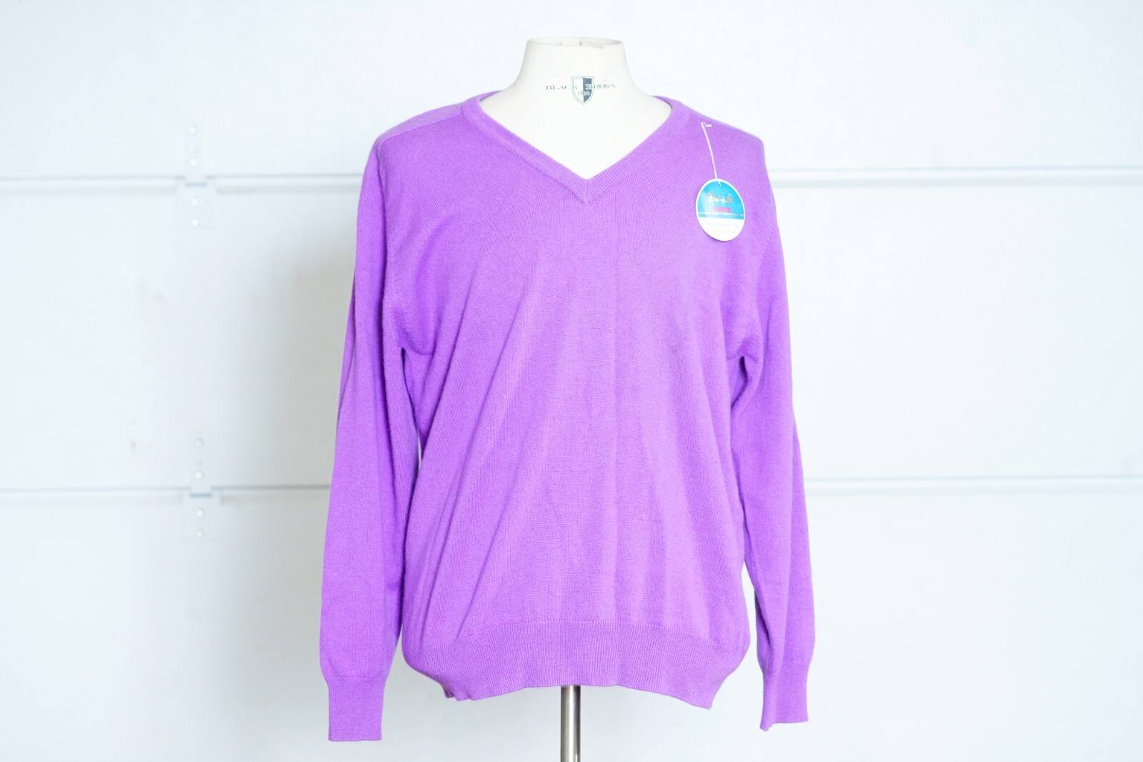 Vintage Eerduosi 100% Mongolian Cashmere Purple Sweater Tags Size 48