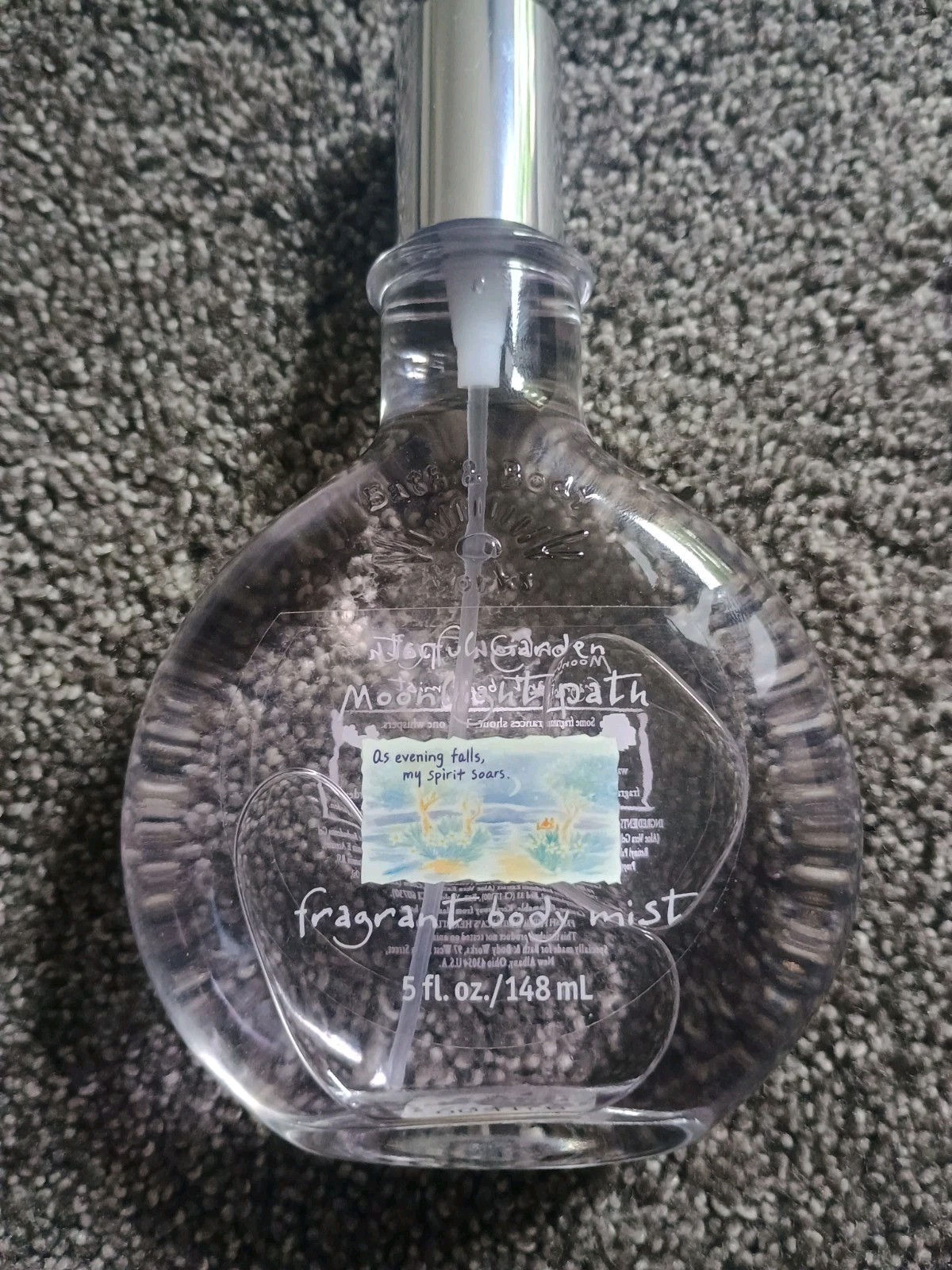 Vtg Bath & Body Works Joyful Garden Moonlight Path Body Mist 5 oz Glass Y2K New