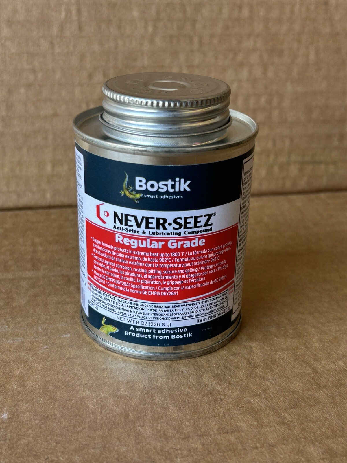 Bostik Never-Seez Anti-Seize & Lubricating Compound Regular Grade 8oz Bostik Never-Seez Anti-Seize & Lubricating Compound Regular Grade 8oz