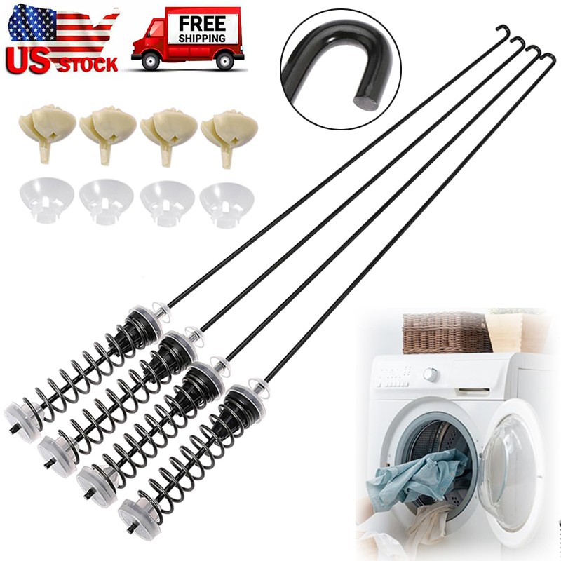 4pcs Washer Suspension Rods Kit for Whirlpool WTW4850HW0 WTW4850HW1 WTW4850HW2