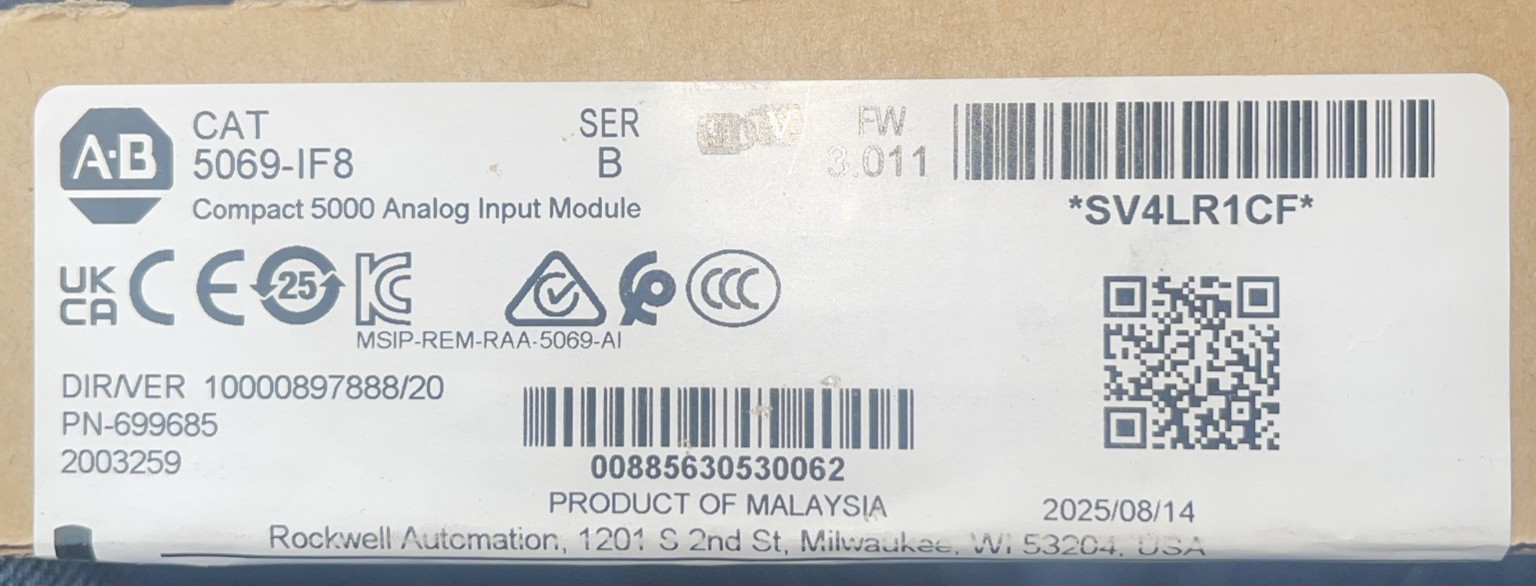 Allen-Bradley 5069-IF8 PLC Input/Module