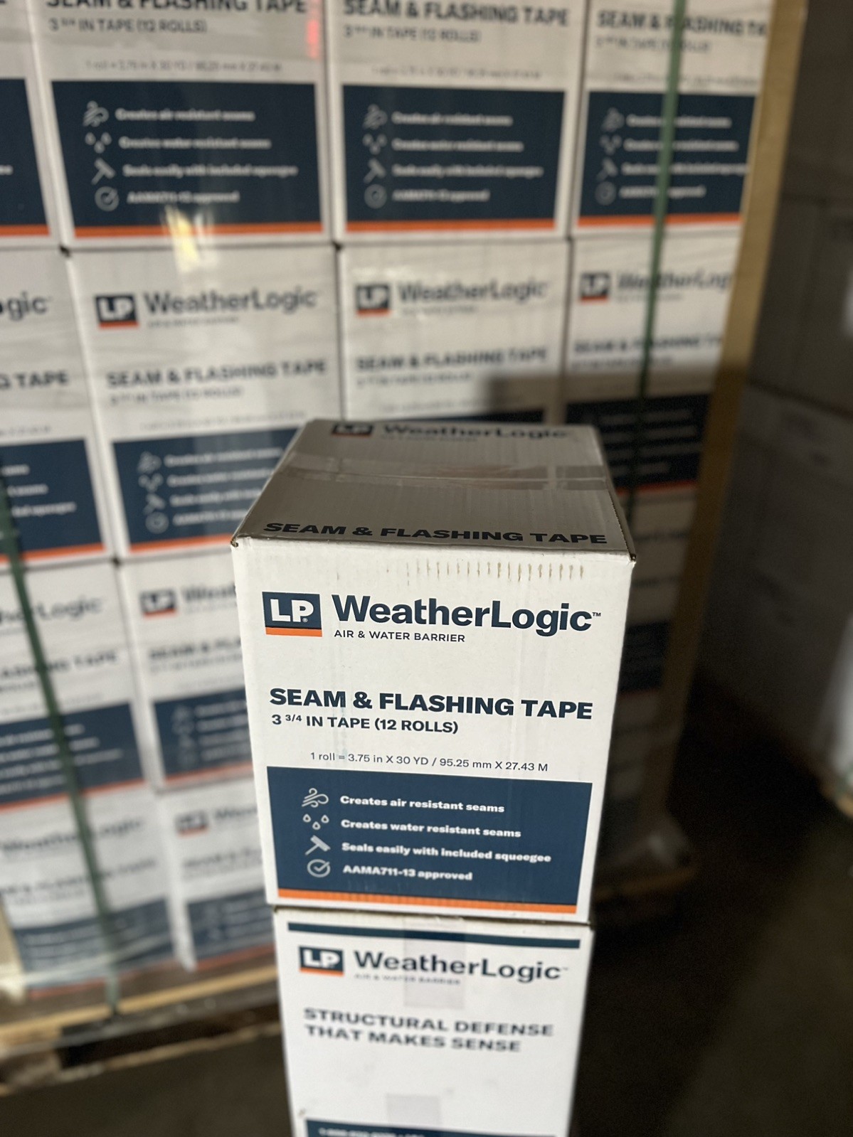 LP WeatherLogic Seam & Flashing Tape 3 3/4 Inch Tape (12 Rolls) LP WeatherLogic Seam & Flashing Tape 3 3/4 Inch Tape (12 Rolls)