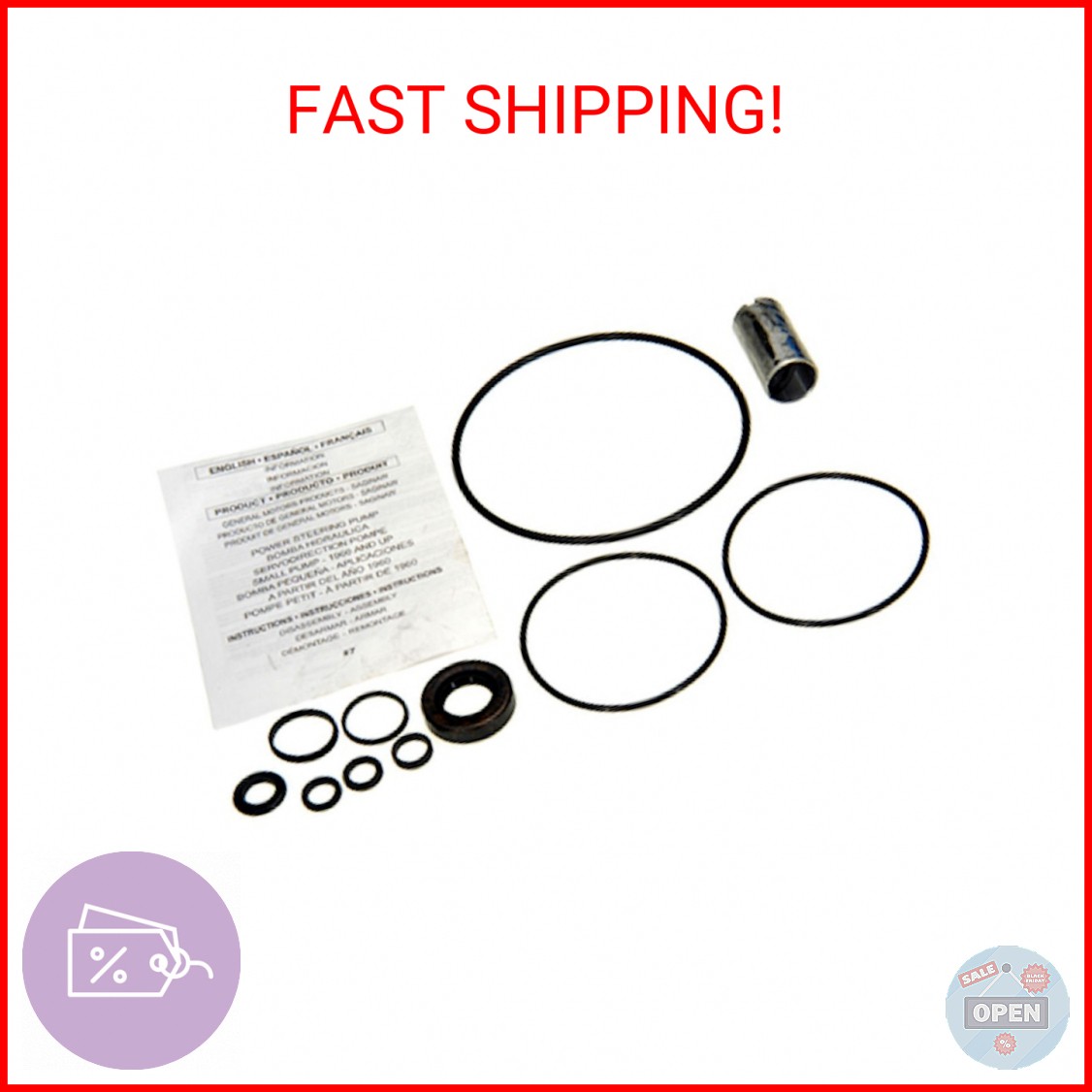 Plews Edelmann 7910 Power Steering Pump Complete Rebuild Kit