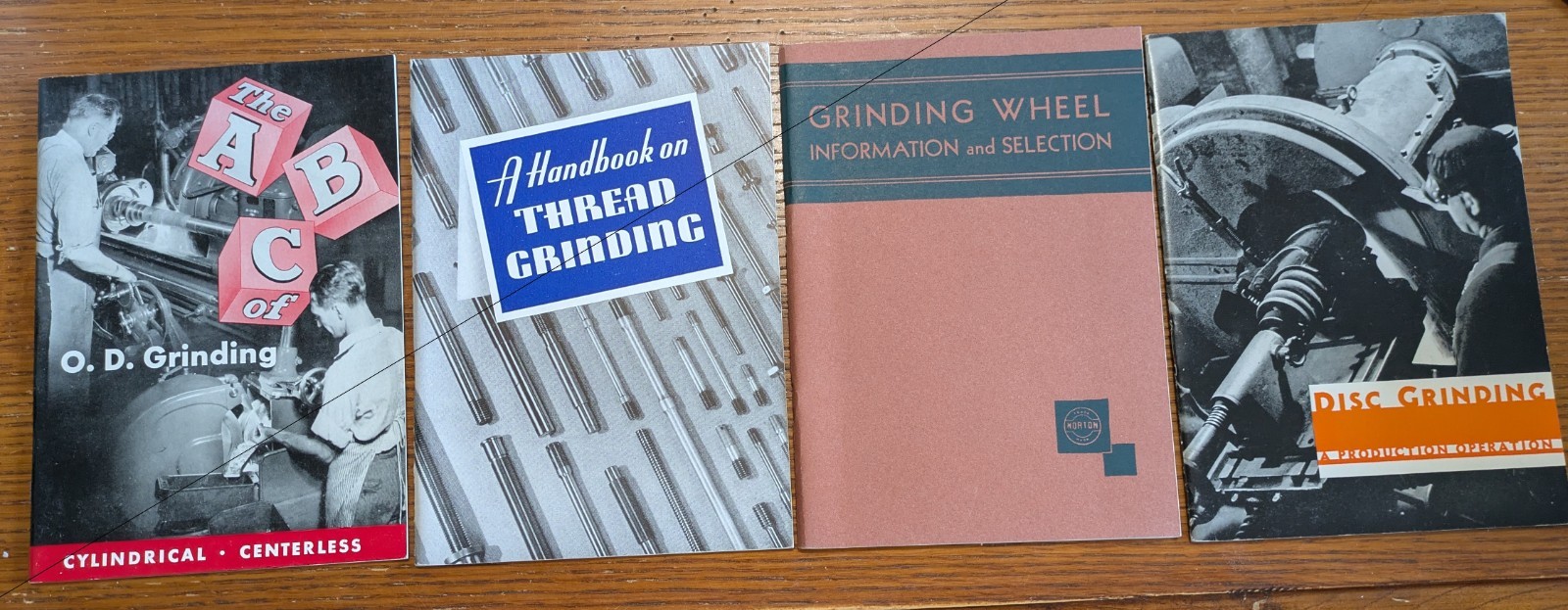 4 Norton Abrasives Co handbooks on various grinding techniques 1940s excellent