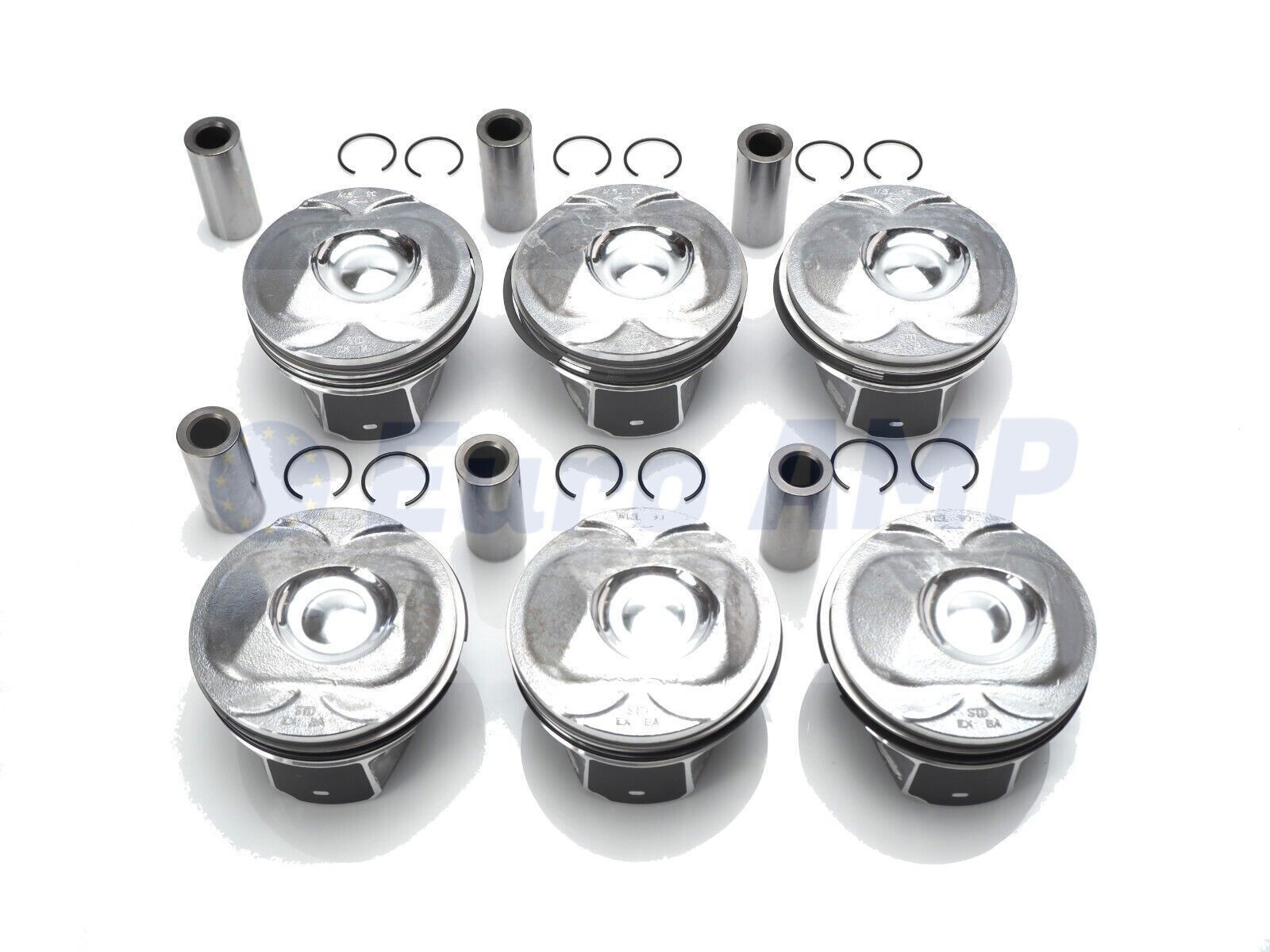 Jaguar Land Rover 3.0L V6 Supercharged Piston Assembly AJ126 Set (6) With Rings