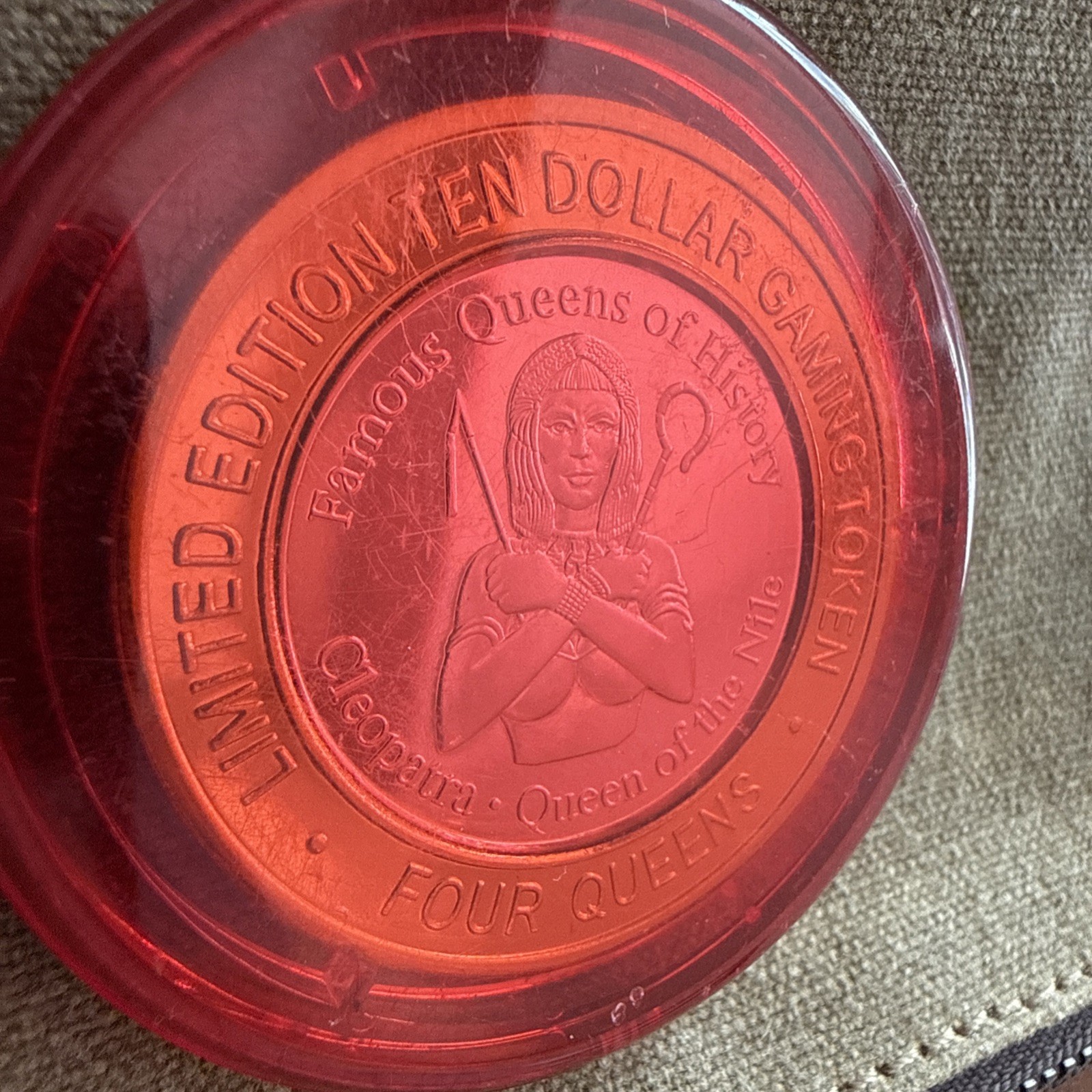 Four Queens Cleopatra .999 Fine Silver Gaming Token