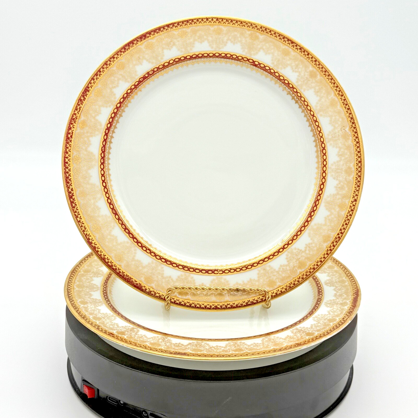 Antique Limoges GDA France Gold Accented Decorative Plates - 8.75\