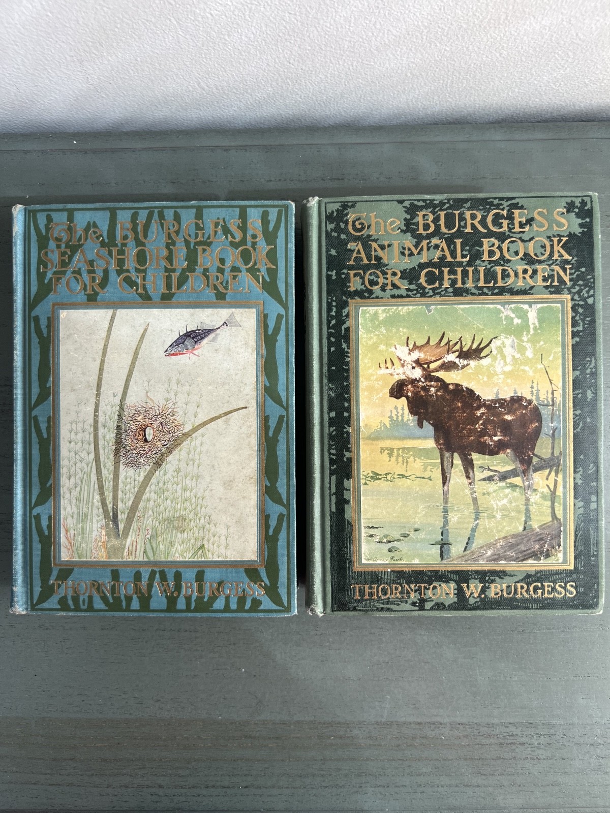 The Burgess Animal Book & The Burgess Seashore Book for Children 1st Ed vintage The Burgess Animal Book & The Burgess Seashore Book for Children 1st Ed vintage