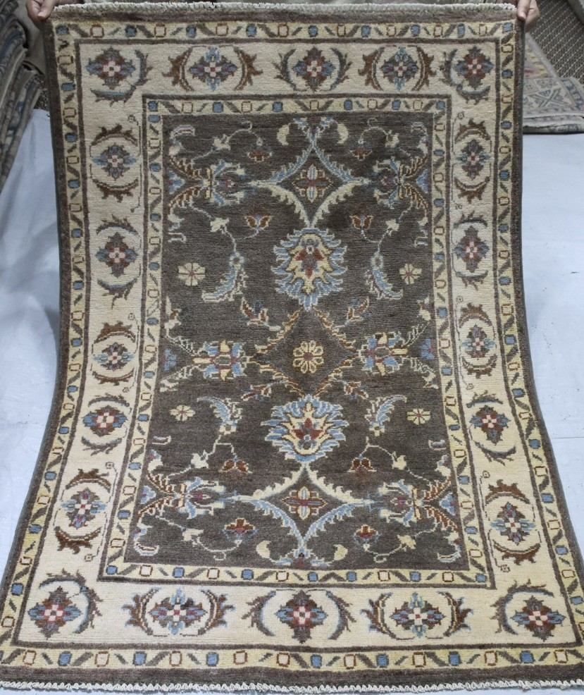 Floral Super Kazak Oriental Rug 3x5 Geometric Red Wool Handmade Foyer Carpet