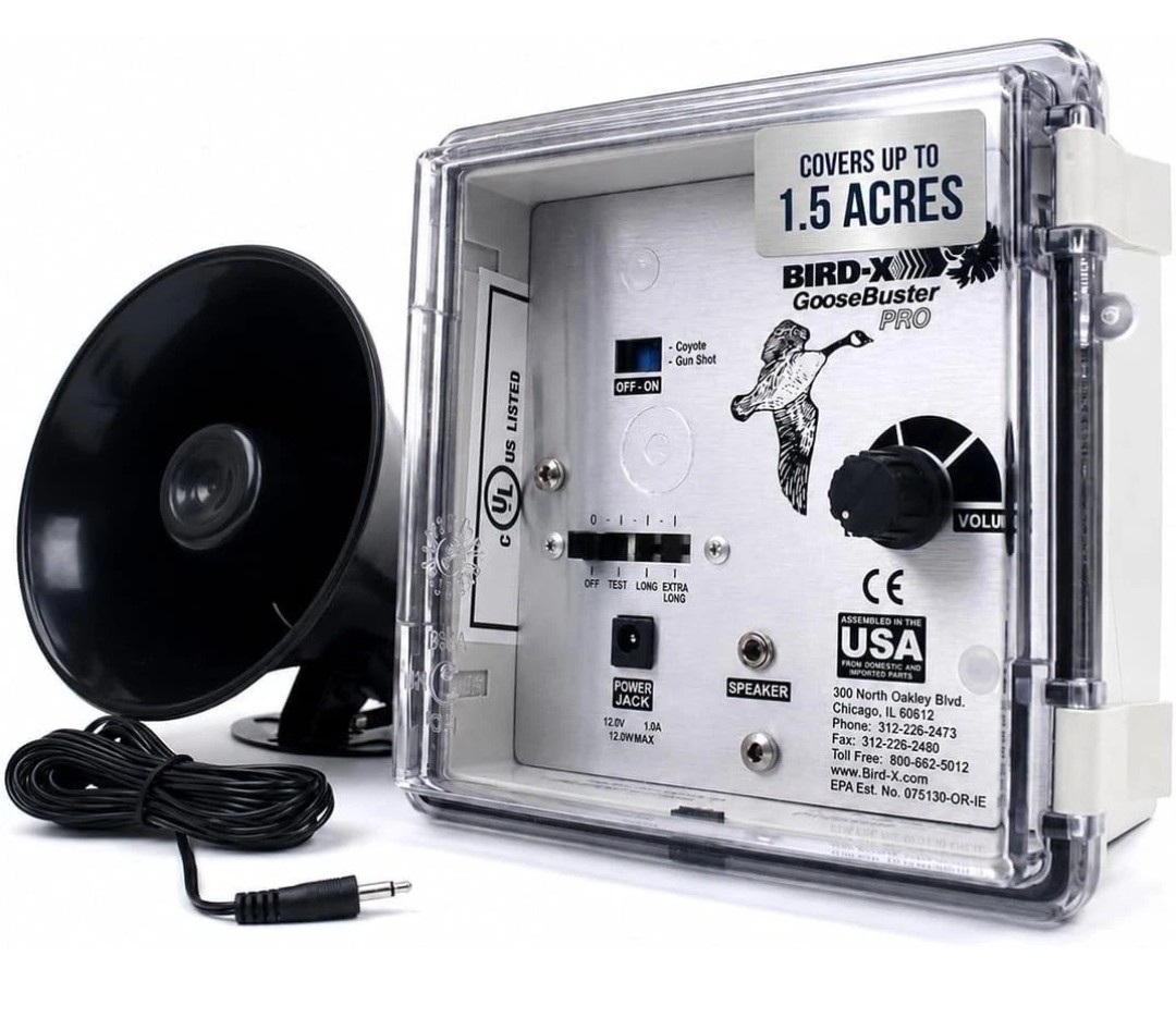 Bird-X GB-1 Goosebuster PRO Single Speaker Sonic Goose Deterrent System - 110V