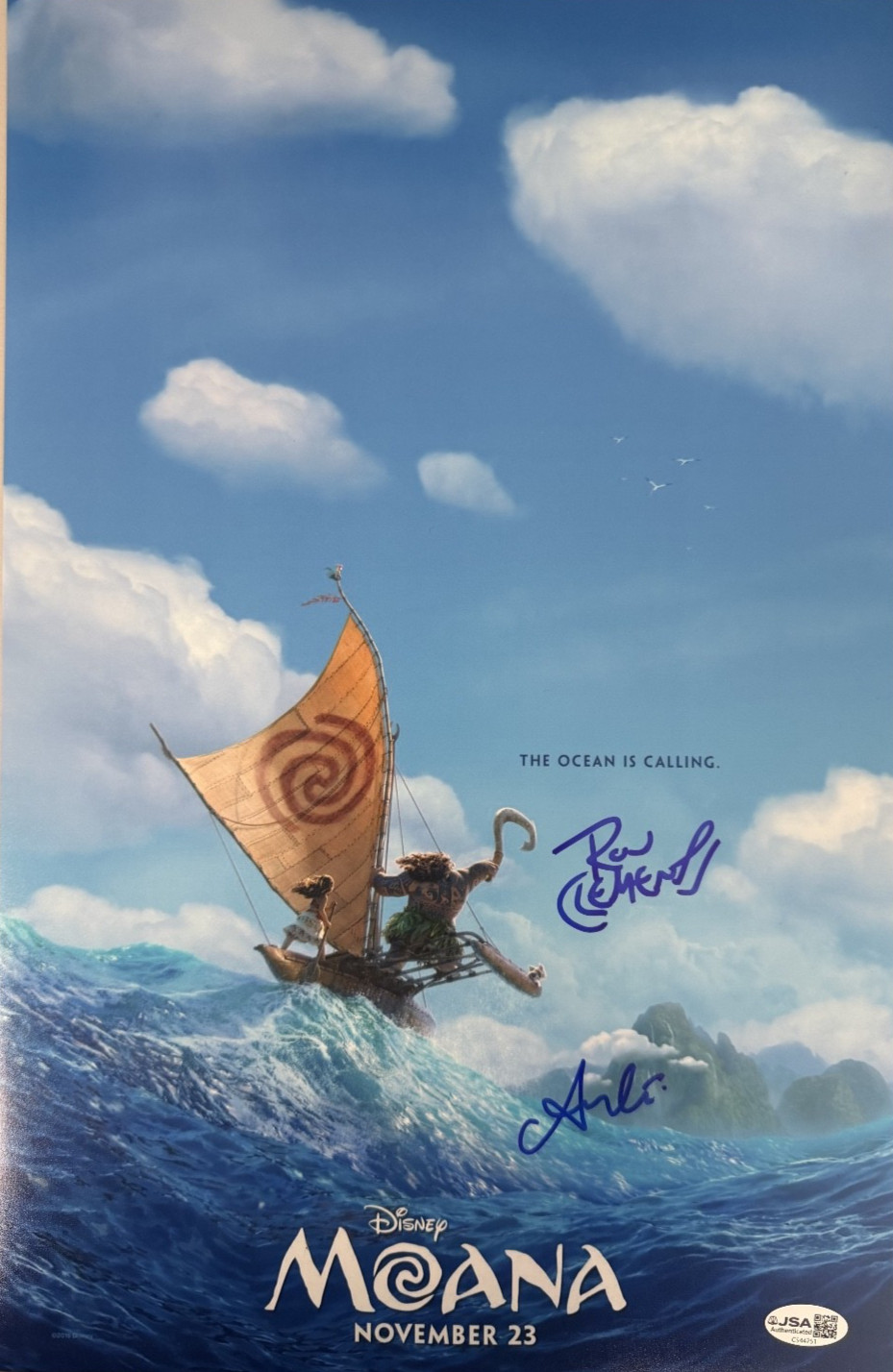 AULI\'I CRAVALHO/ RON CLEMENTS Hand Signed \
