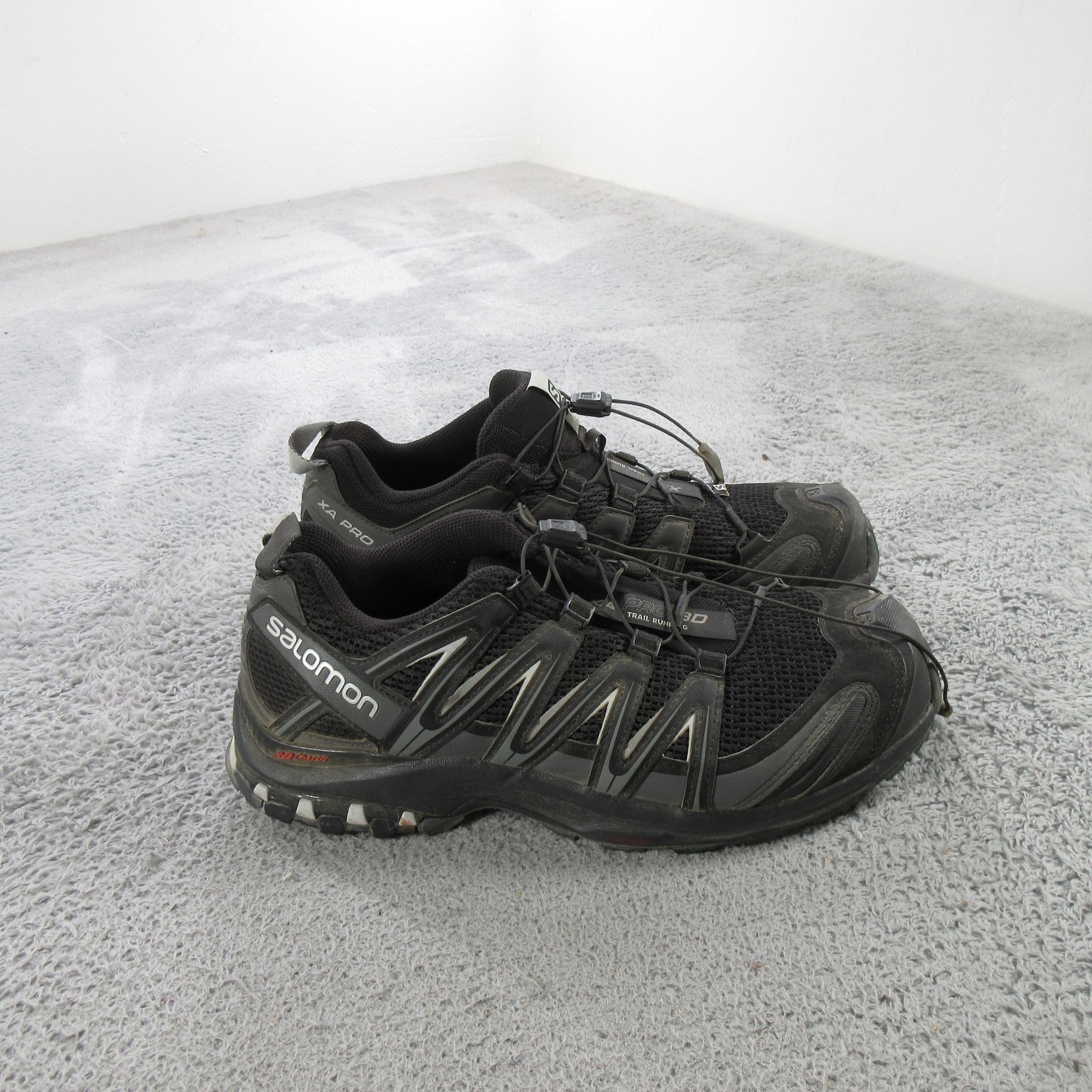 Salomon XA Pro 3D Shoes Mens Size 10.5 Black Trail Running Sneakers 402372