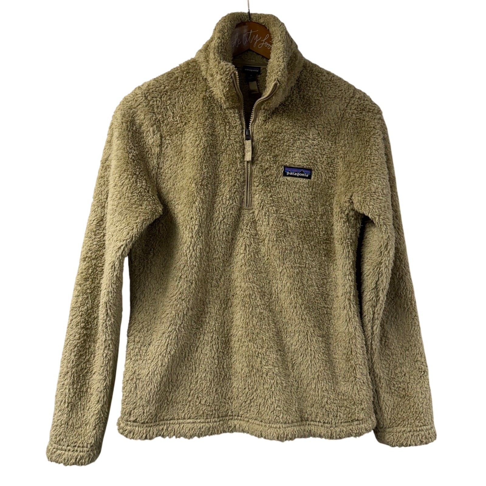 Patagonia Los Gatos 1/4 Zip Fleece Pullover Tan Small 25235 Hi Pile Warm Patagonia Los Gatos 1/4 Zip Fleece Pullover Tan Small 25235 Hi Pile Warm