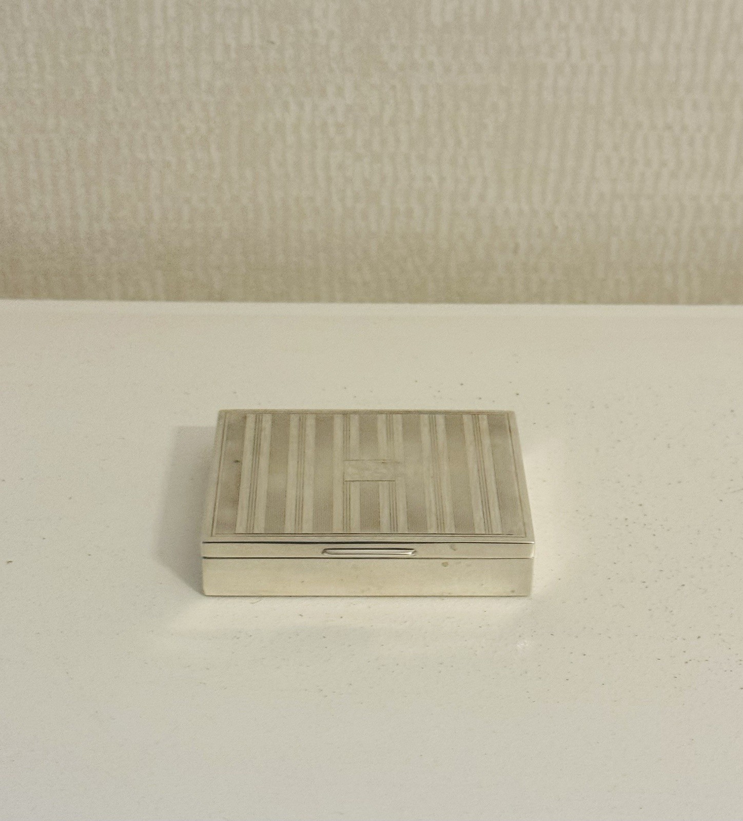 Vintage Tiffany & Co. Sterling Silver  Marks 3.5” X  3” X  3/4” Trinket Box