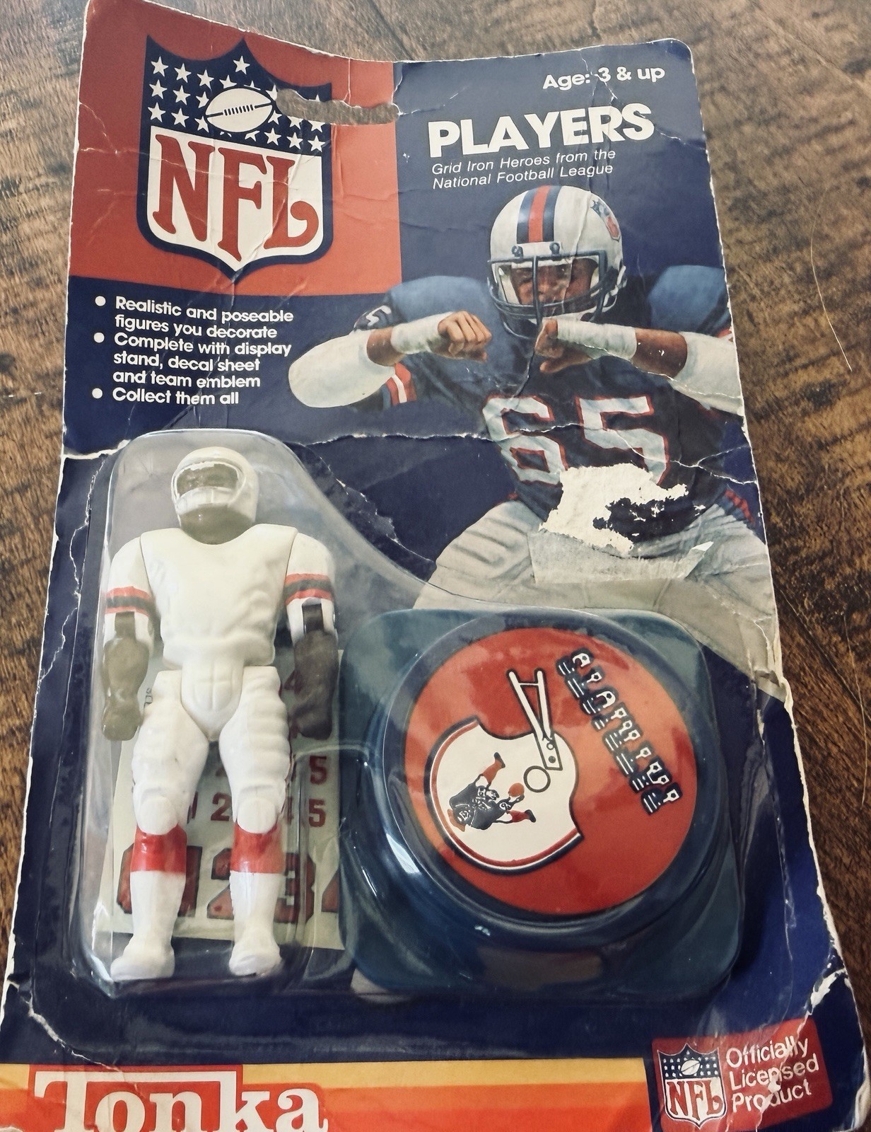 New England Patriots NFL Vintage 1981 Tonka NFL Figure New In Original Package