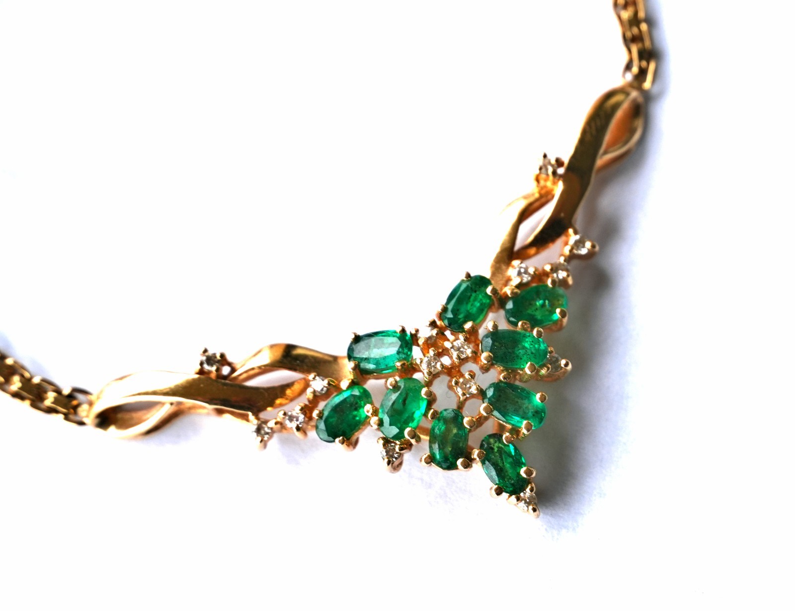 Emerald & Diamond Gold Necklace